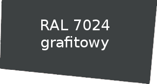 Kolor RAL 7024 grafitowy rynny Izabella